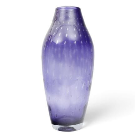 Italy, hand-blown vase with purple glass and trapp