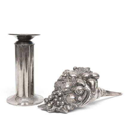 Italia, candelabro de una luz y centro de mesa con