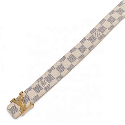 Louis Vuitton white Damier Azur canvas LV. Shows s