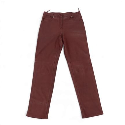Gianni Versace burgundy leather pants, circa the '