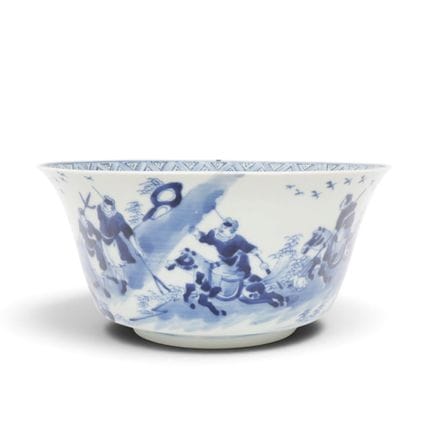 China, a blue-and-white porcelain bowl, 20th centu