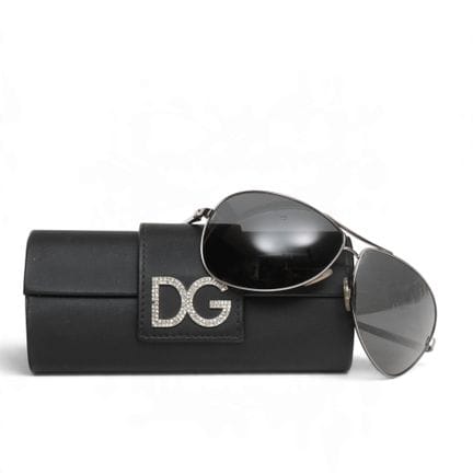 Dolce &amp; Gabbana silver aviator sunglasses, 201