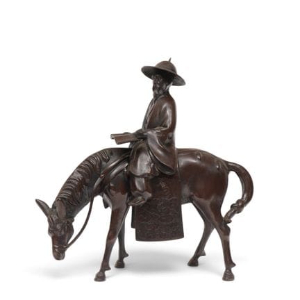 A bronze statue modeled after a Japanese design, 2