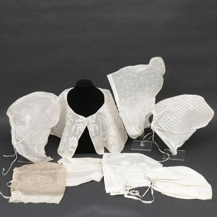 Various crocheted hoods and collars, 19th/20th cen