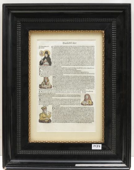 Foglio tratto da “Das sechst alter”, 1490 circa, c