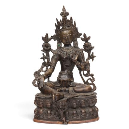 Nepal, statuetta in bronzo raffigurante Tara, XX s
