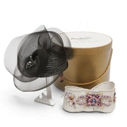 Hat and belt, circa the 1970s–1980s. Shows signs o