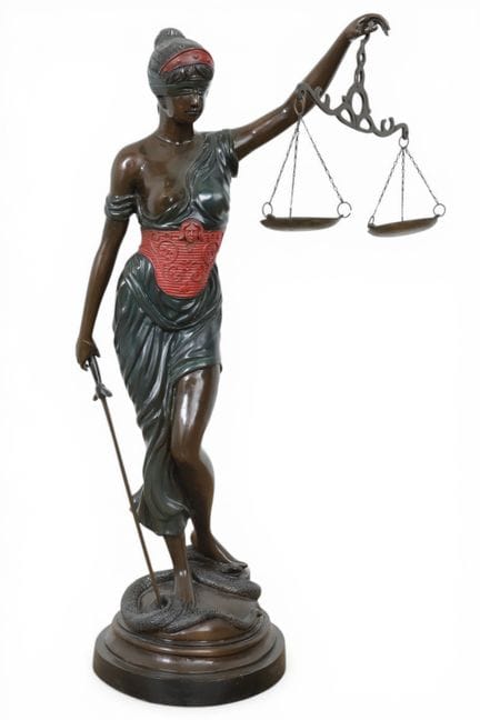 Scultura in metallo parzialmente policromo, Lady J