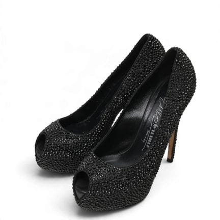 Le Silla crystal-embellished peep-toe platform hee