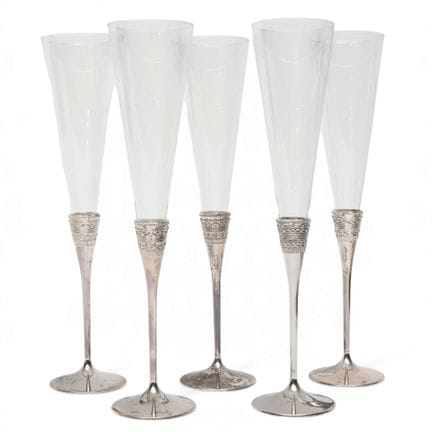 Wedgwood, designed by Vera Wang, five champagne fl