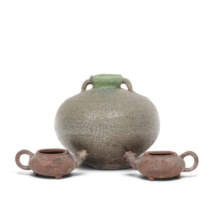 China: a few Yixing teapots; Thailand: a Sawankhal