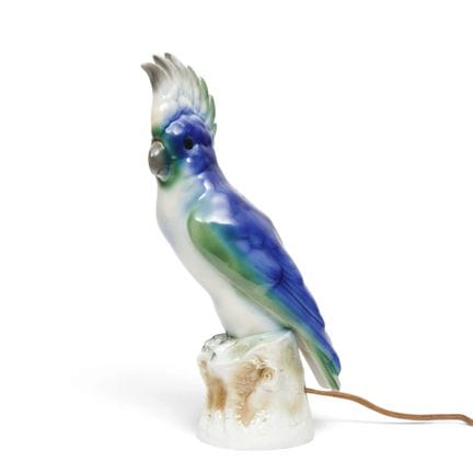 France, perfume lamp, shaped like a cockatoo, circ