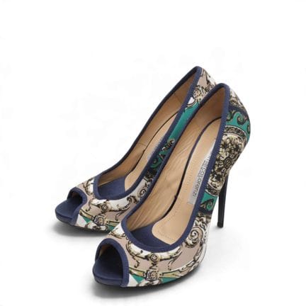 Gianmarco Lorenzi printed peep-toe heels, circa 20