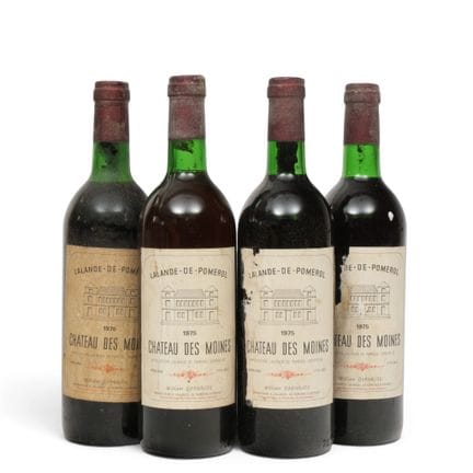 Quattro bottiglie di vino rosso, Chateau des Moine