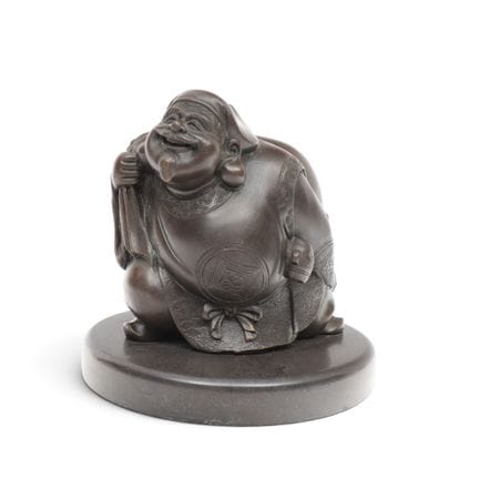 Fonderie Bords de Seine, a bronze figure of Budai,