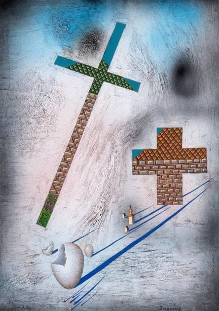 Eduard Zelenine (1938-2002)Composition avec croix 