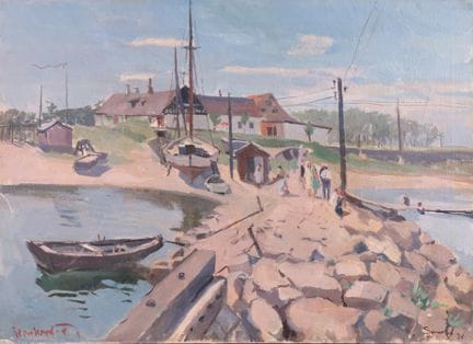 Aage Bernhard Frederiksen (1883-1963)Figures au bo