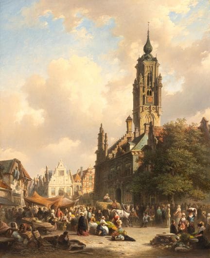 Elias Pieter van Bommel (1819-1890) Un marché très