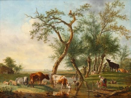Jan Kobell (1756-1833) « Bétail et personnages au 