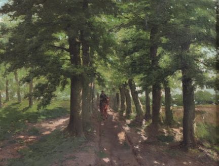 Johannes Belmer (1827-1909). «Jinete en un sendero