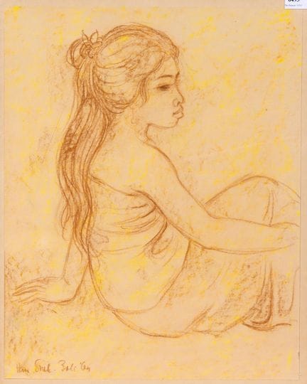 Han Snel (1925-1998) Portrait d'une jeune femme, p