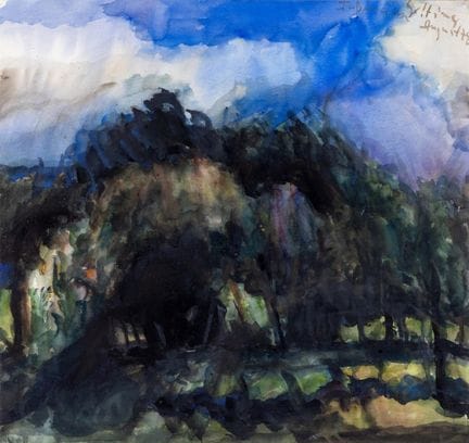 Klaus Fussman (né en 1938) Paysage près de Gelting