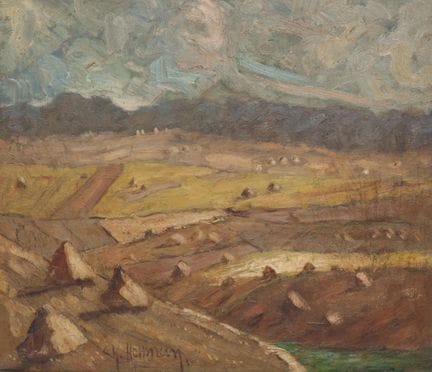 Charles Hollman (1877-1953) Champs dans le Limbour