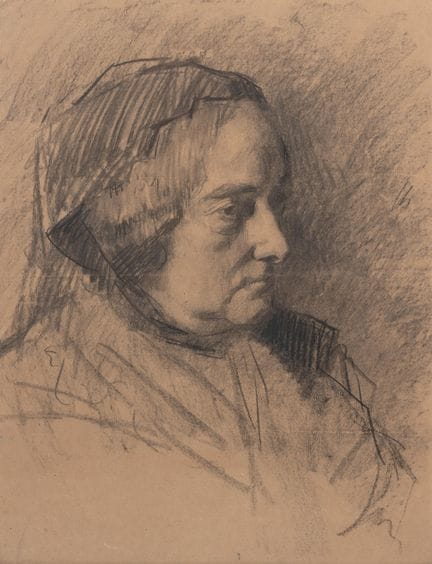 Therese Schwartze (1851-1918) Portrait de la mère 