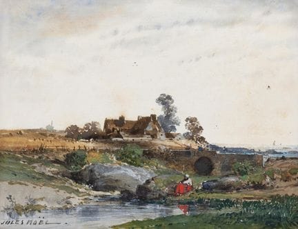 Jules Noël (1810-1881) « Femme se reposant près d'
