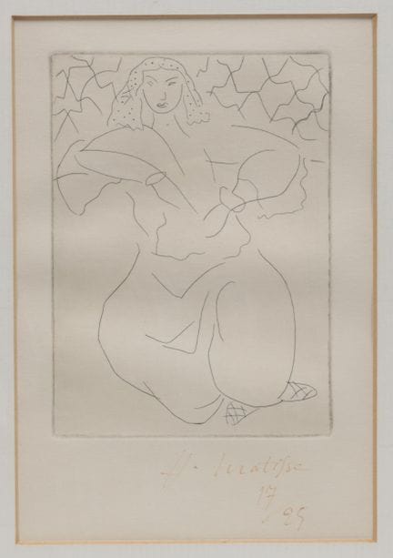 D'après Matisse : « Femme », gravure, 20 x 14 cm. 