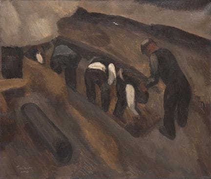 Toon Kelder (1894-1973) « Ouvriers dans une fosse 