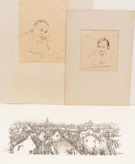 Diverses gravures et dessins, XXe siècle [classeur