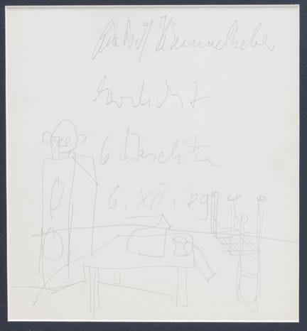 Georg Baselitz (né en 1938) Dessin représentant un