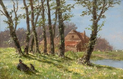 Josephus Gerardus Hans (1826-1891), panneau « Fleu