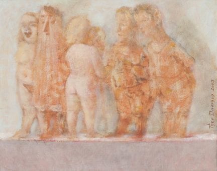 Theo Daamen (1939-2021), « Sur scène », huile sur 