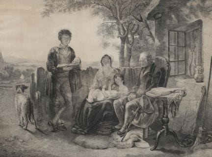 Escuela holandesa, siglo XIX. Retrato de una famil