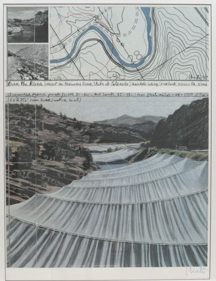 Christo (1935-2020) « Over the River », tirage off