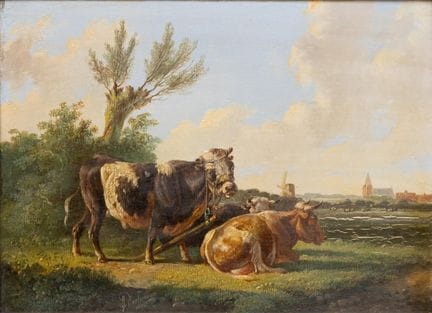 Albertus Verhoesen (1806-1881) « Vaches au repos p