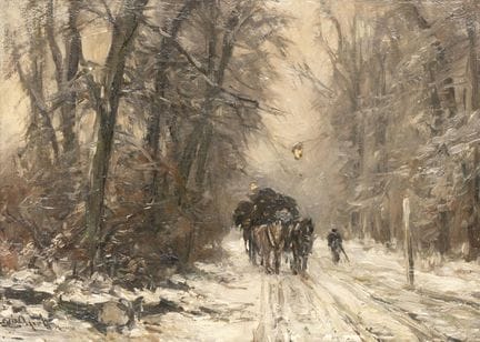 Louis Apol (1850-1936) Personnages et charrette ti