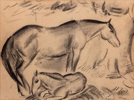 Leo Gestel (1881-1941) Chevaux dans le Beemster, f