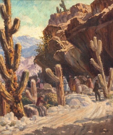 Jose Roig (1898-1968)Atardecler, Paisaje De Tilcar