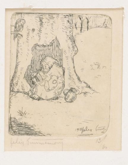 Felix Timmermans (1886-1947) Deux gravures à l'eau