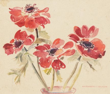 Greta Bruigom (1894-1935) Deux études de fleurs, d