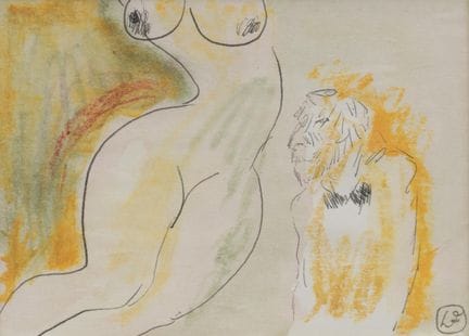 Luis Filcer (1927-2018) Dessin représentant une sc