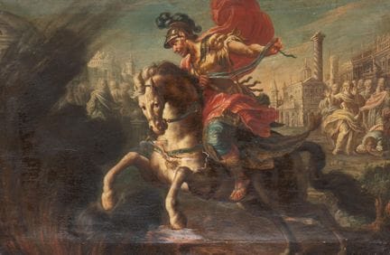 École italienne, XVIIIe siècle. Horatius Cocles, h