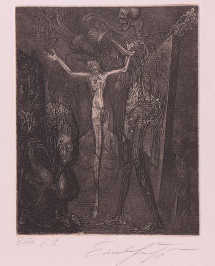 Ernst Fuchs (1930-2015) "Der junge Moses - Hommage
