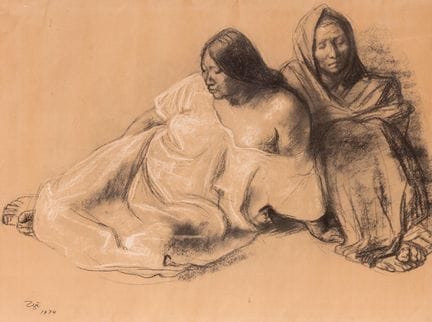 Francisco Zuniga (1912 - 1998) « Deux femmes », pa