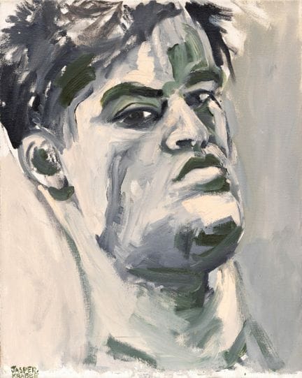 Jasper Krabbé (né en 1970) Autoportrait, huile sur