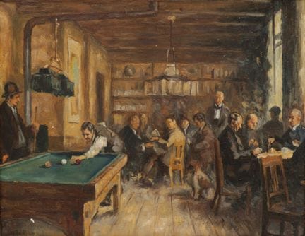 Escuela holandesa. Panel «La taberna de Hamdorff»,