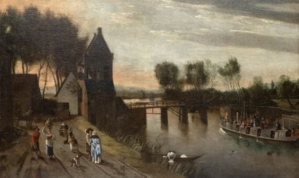Jan Siberechts (1627-1703)Paysage avec personnages